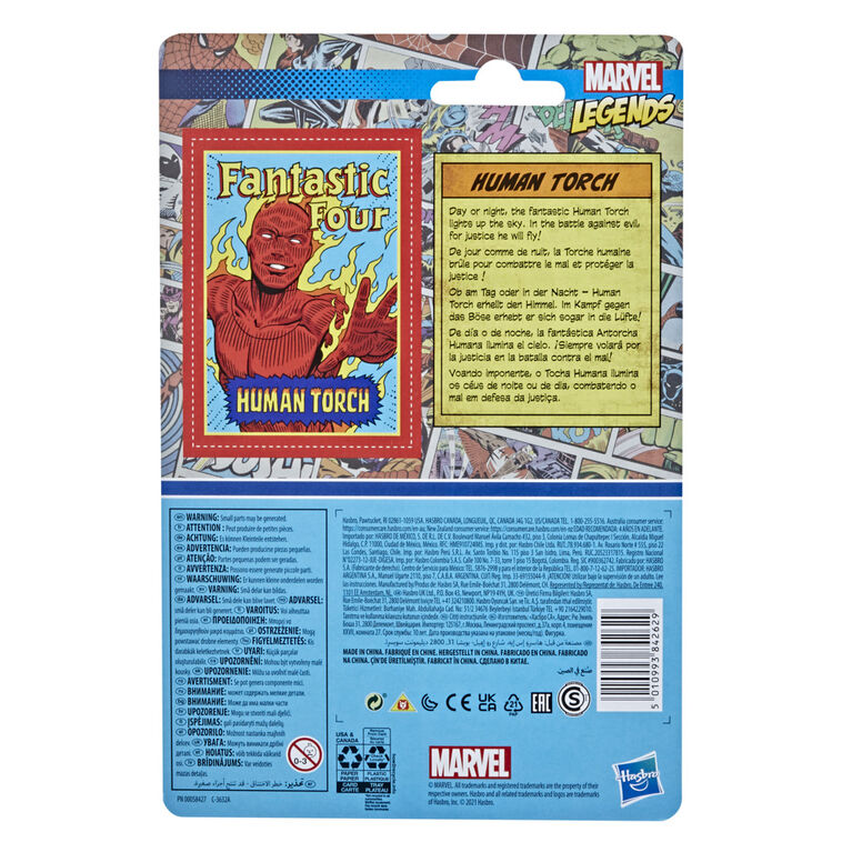 Hasbro Marvel Legends Series Retro 375 Collection Human Torch Action Figure