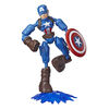 Marvel Avengers Bend And Flex Action Figure Toy, 6-Inch Flexible Captain America Figure, Includes Blast Accessory