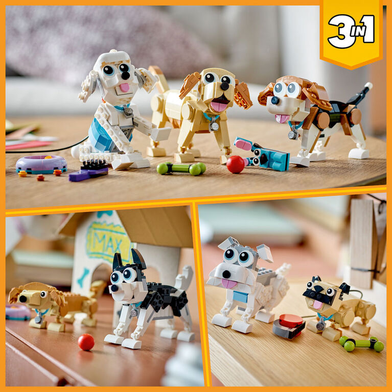 LEGO Creator Les chiens adorables 31137 Ensemble de jeu de