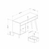 Kodali Computer Desk Dark Blue