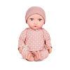 Babi Baby Doll - Gray-Blue Eyes and Pink Hat 14-inch Baby Doll with Pink PJs