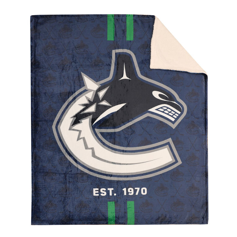 NHL Vancouver Canucks Sherpa Throw, 50" x 60"