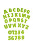Strictly Briks - AlphaBriks and MathBriks - Big Briks - 36 Silicone Letters and Numbers - Green