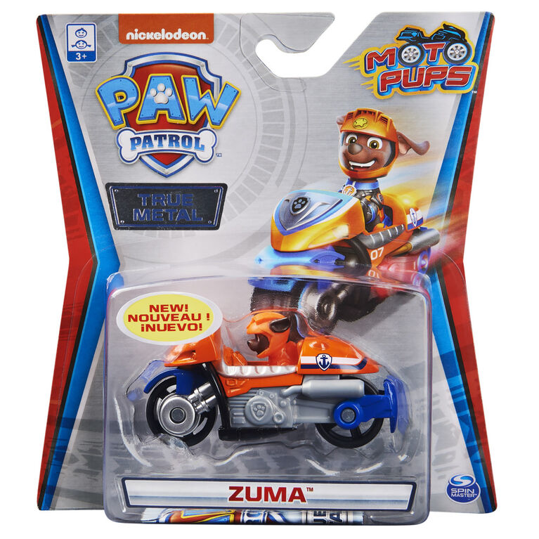 PAW Patrol, True Metal Zuma Collectible Die-Cast Vehicle, Moto Pups Series 1:55 Scale