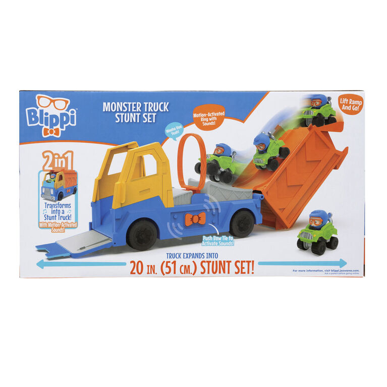 Blippi, véhicule vedette de 25,4 cm - Ensemble de camion monstre pour cascades périlleuses