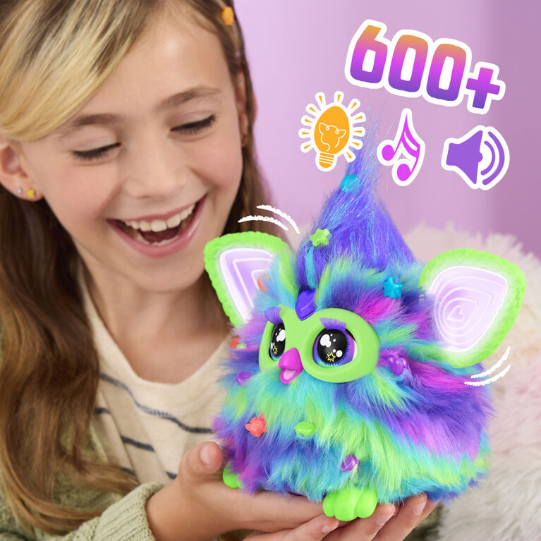 Furby Galaxy Glow in the Dark Interactive Plush Toy - English Edition