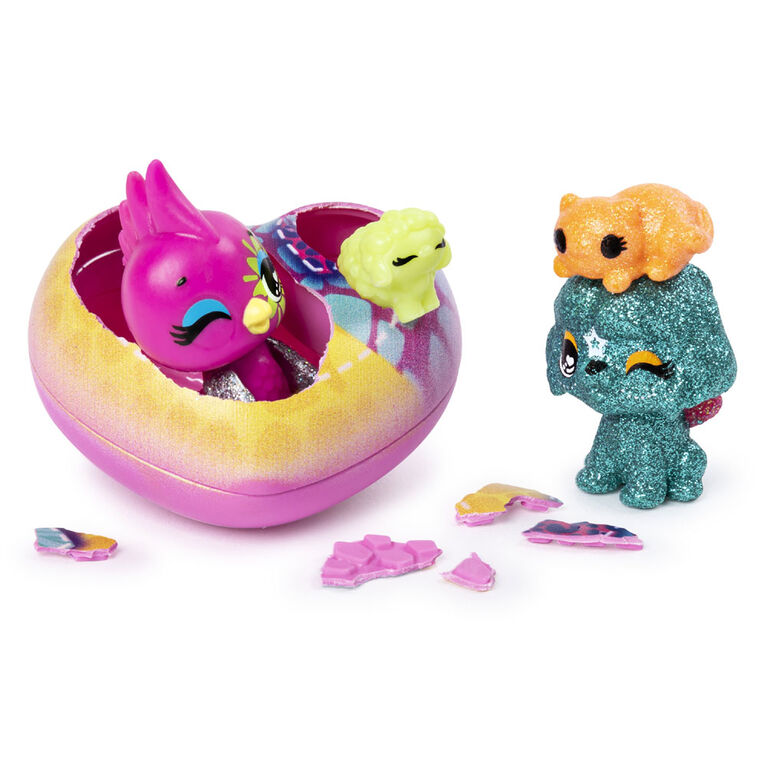 Hatchimals CollEGGtibles, Coffret de 2 HatchiPets Pet Obsessed avec 2 CollEGGtibles et 2 animaux de compagnie (les styles peuvent varier)