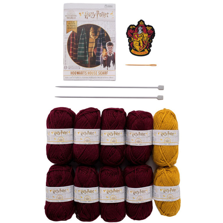 Harry Potter Hogwarts Gryffindor House Scarf Knitting Kit