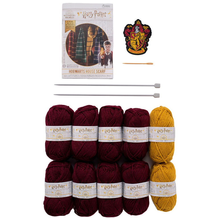 Kit De Tricot Écharpe - Harry Potter Hogwarts Gryffindor House