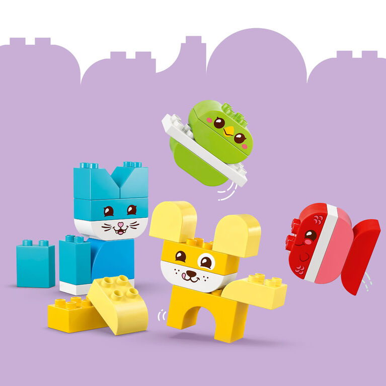 LEGO DUPLO Mon premier Les Animaux de Compagnie Cr&eacute;atifs 3 en 1, Jouet de Construction Cr&eacute;ative pour les Tout-petits 10477