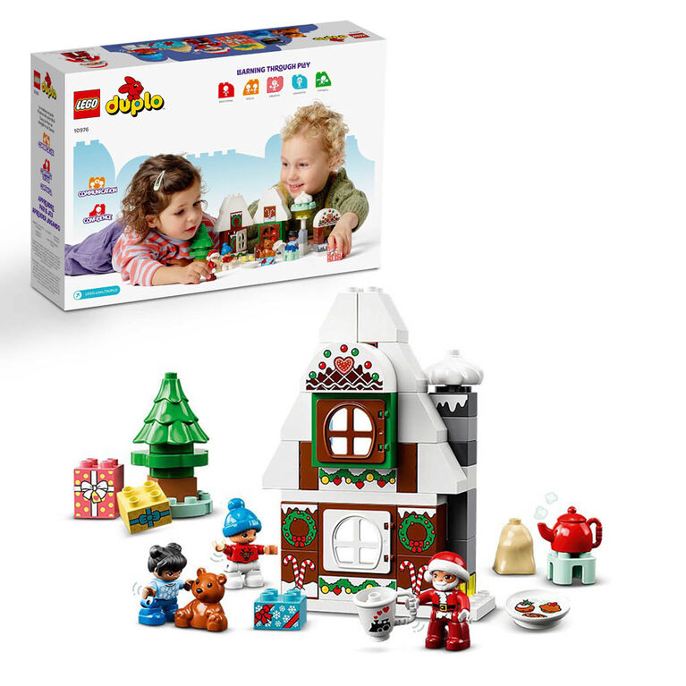 LEGO 10976 DUPLO La Maison en Pain d'Épices du Pere Noël, Jouet Maison,  Figurine Ours en Peluche, Cadeau Noël, Enfants Des 2 Ans - ADMI