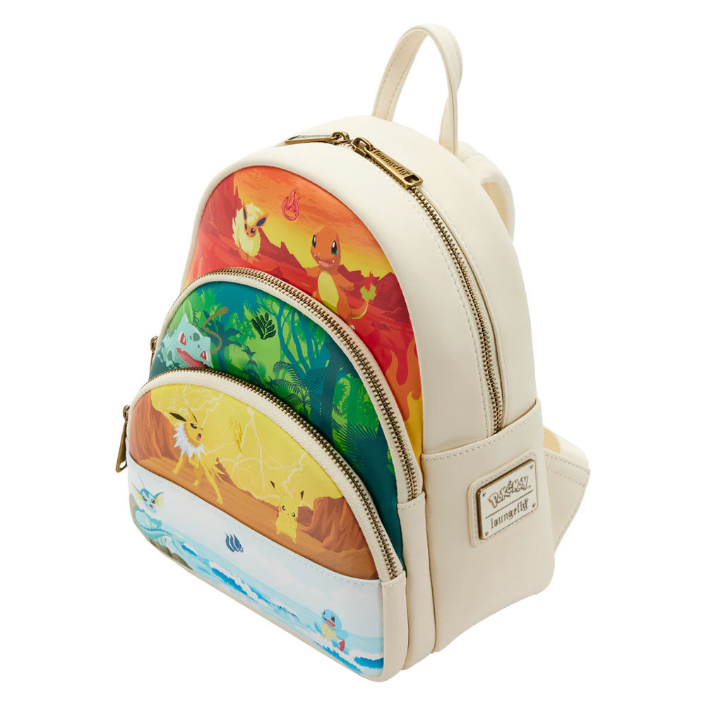 Loungefly Pok mon Elements Triple Pocket Mini Backpack English