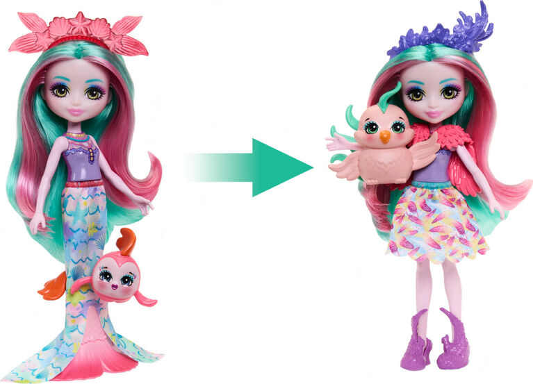 Enchantimals 2-in-1 Bird & Fish Doll with 2 Pet Besties, Animal Toy with Fashion Accessories