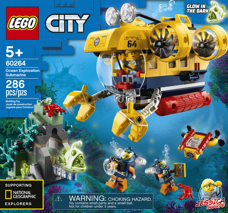 LEGO City Oceans Ocean Exploration Submarine 60264 (286 pieces)