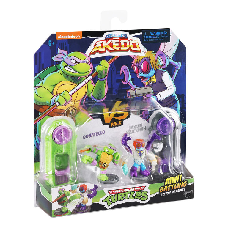 Akedo TMNT S1 Versus Pk Donatello Vs Baxter Stockman