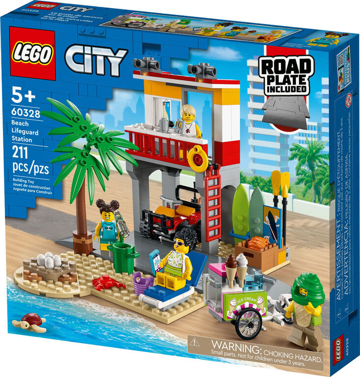 LEGO City Beach Lifeguard Station 60328 Building Kit (211 Pieces)