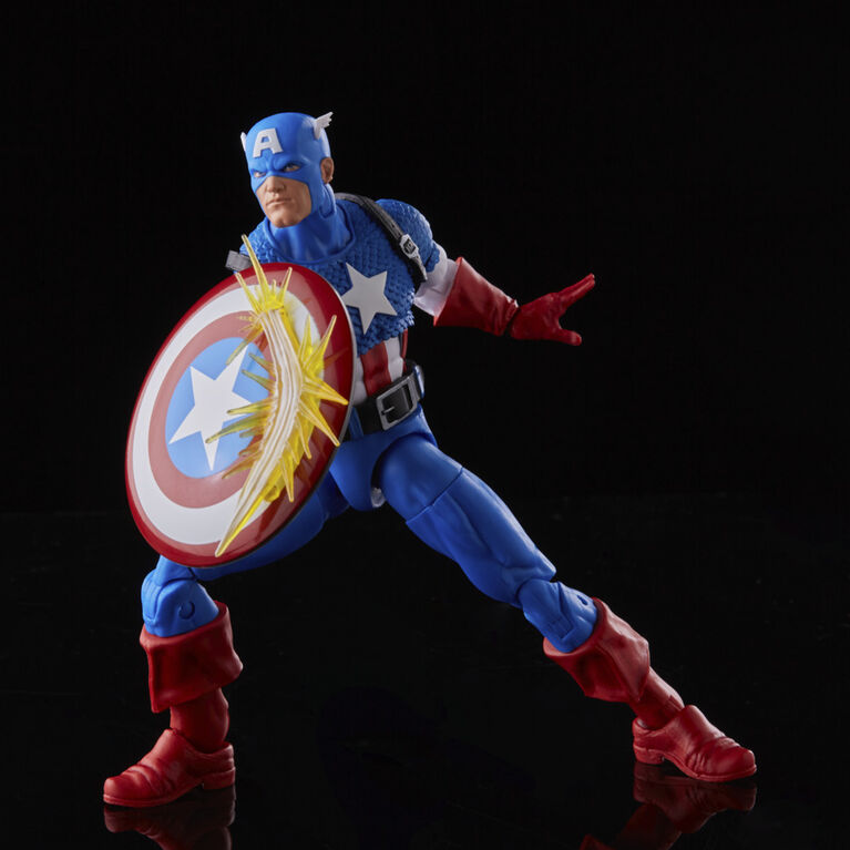 Marvel Legends, 20e anniversaire, Série 1, Captain America, figurine de collection de 15 cm