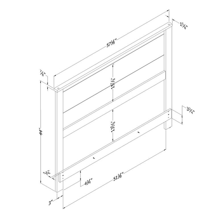 Fynn Full Headboard Modern Style GrayOak