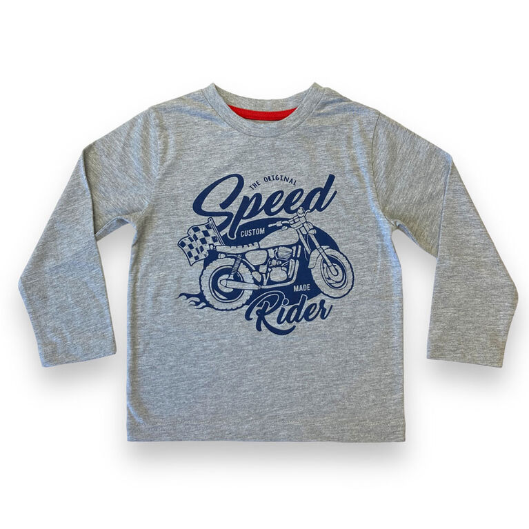 Speed Rider Long Sleeve Tee - Grey