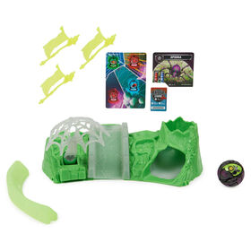 Bakugan Training Set with Spidra, Insect Clan Themed, Customizable Action Figure, Trading Cards, and Playset
