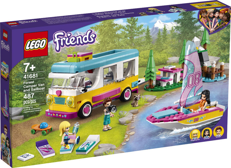 LEGO Friends Forest Camper Van and Sailboat 41681 (487 pieces)