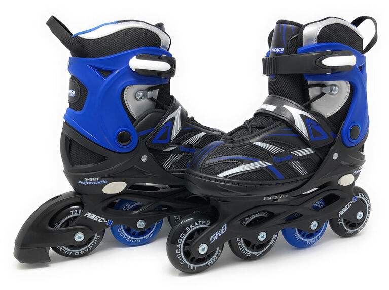 Chicago Skates Bleu MA7 Rollers Réglables Taille J13-4