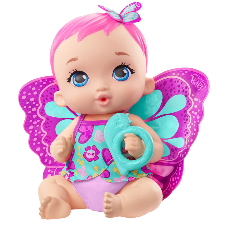 My Garden Baby - Poupée Bébé Papillon Rose Boit et Fait Pipi - Notre exclusivité