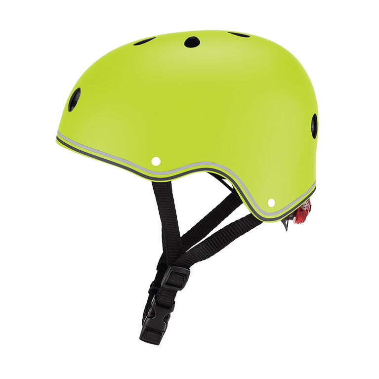 Globber Helmet with Light - Lime Green