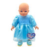 Turquoise Dress and Shoes for 36cm Doll