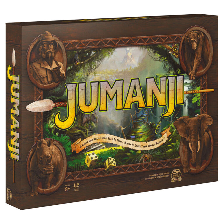 Jeu de société Jumanji, la dernière édition du jeu d'aventure classique - Édition anglaise