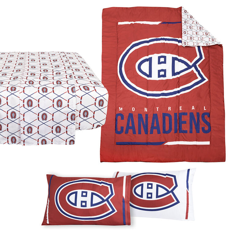 NHL Montreal Canadiens 4-Piece Twin Bedding Set