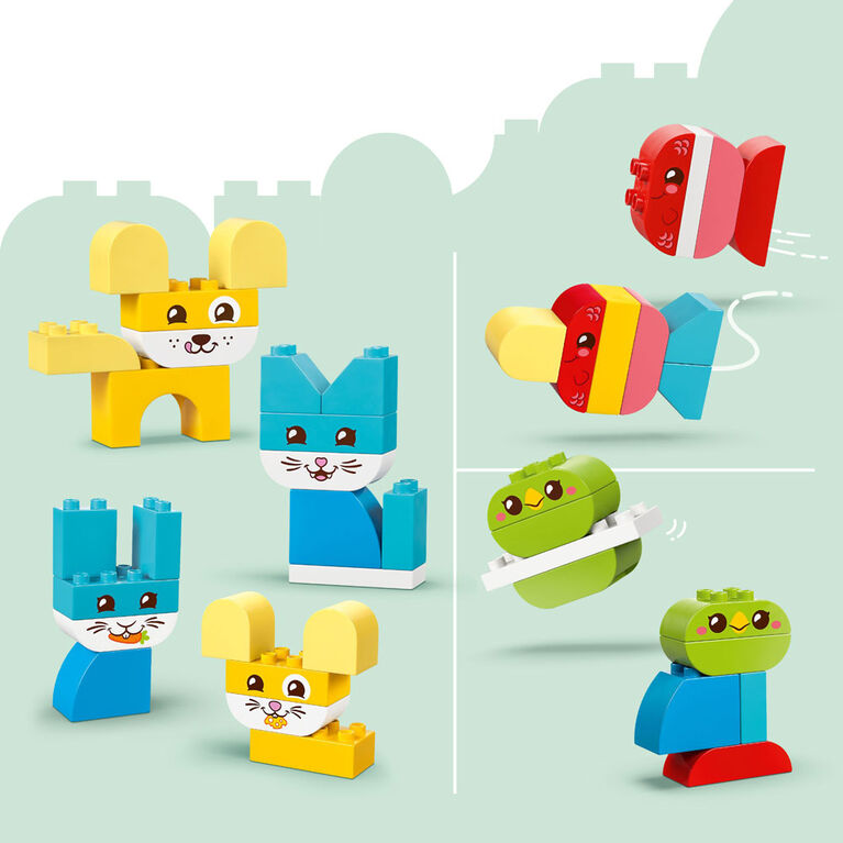 LEGO DUPLO Mon premier Les Animaux de Compagnie Cr&eacute;atifs 3 en 1, Jouet de Construction Cr&eacute;ative pour les Tout-petits 10477