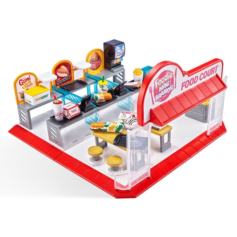 Zuru 5 Surprise Foodie Mini Brands Mini Food Court with 1 Exclusive Mini (Styles May Vary)