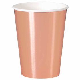 Rose Gold 12oz Paper Cups 8 pieces