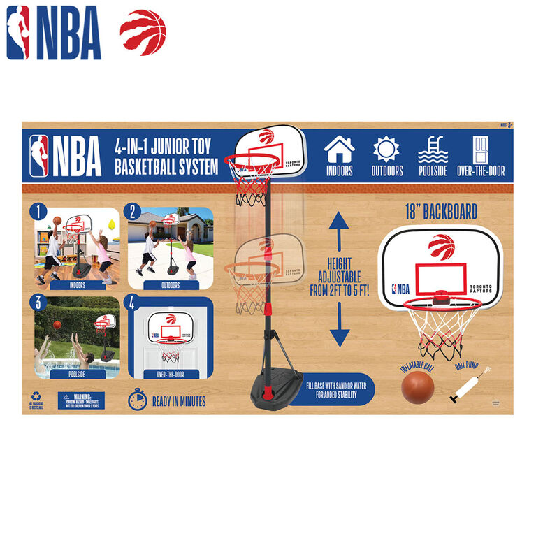 NBA 4 In 1 Toronto Raptors Basketball System