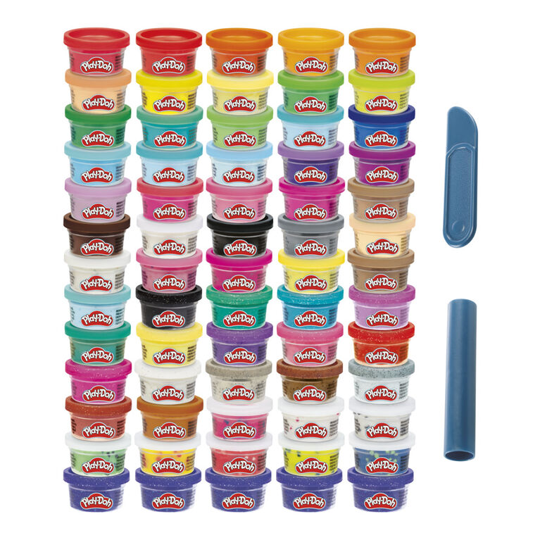 Play-Doh Coffret 65 ans, 65 pots de 28 grammes de pâte à modeler atoxique  - Notre exclusivité