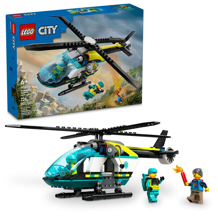 LEGO City L'hélicoptère de sauvetage d'urgence Ensemble de construction 60405