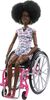 Barbie Fashionistas Doll #194 with Wheelchair & Ramp, Curly Brown Hair, Romper & Accessories