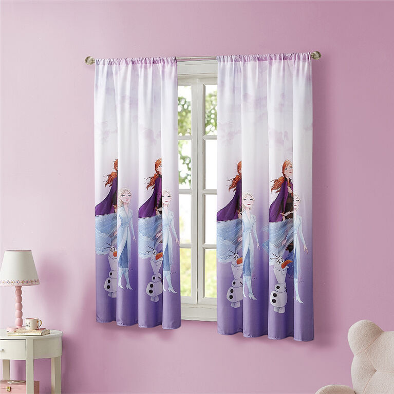 Rideaux Disney Frozen pour Enfants, Ensemble de 2 Panneaux