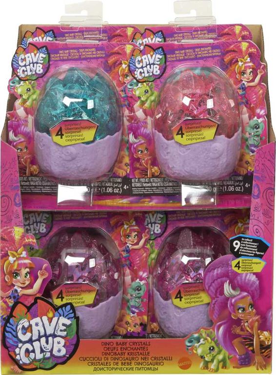 Cave Club Dino Baby Crystals Surprise Pet with Accessories and Slime or Sand - Styles May Vary