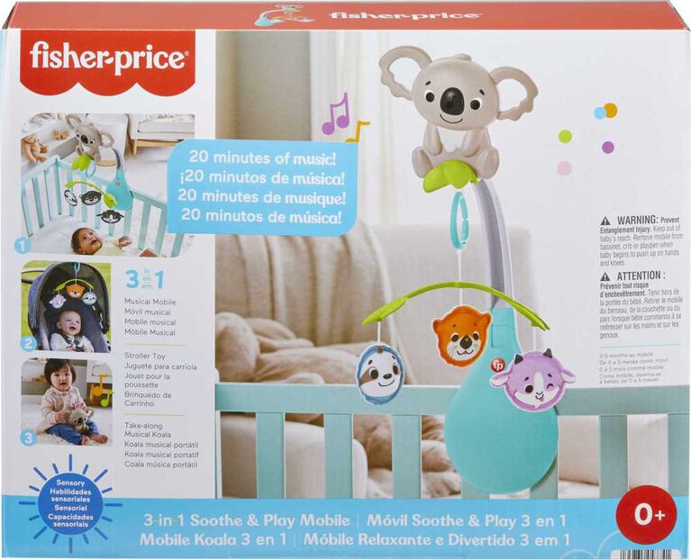 Fisher-Price- Mobile Animaux 3 en 1