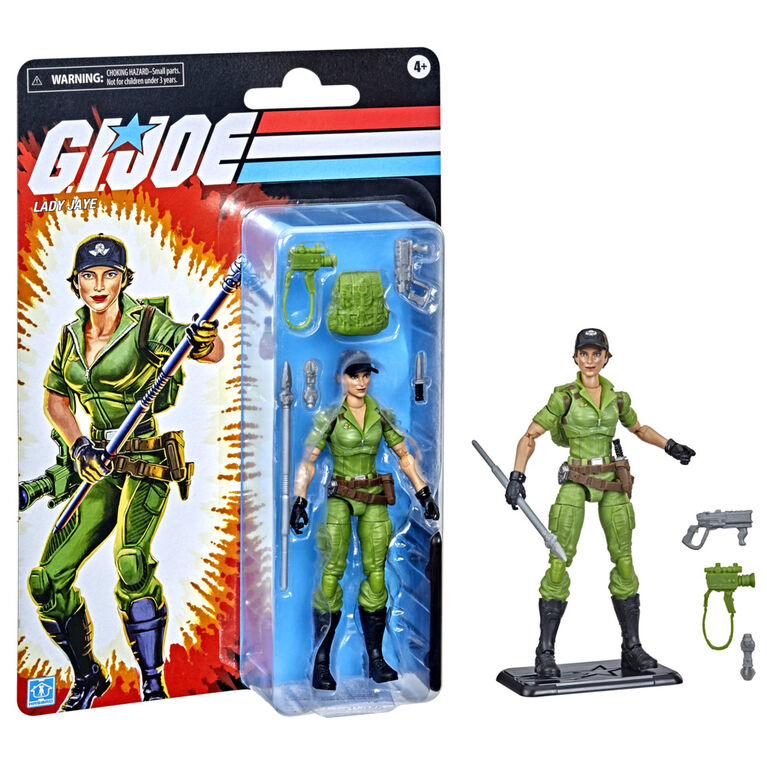 G.I. Joe Classified Series Series Lady Jaye Action Figure Collectible Toy, Multiple Accessories with Classic Package Art