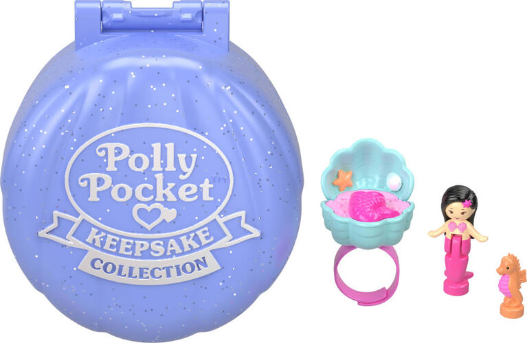 Polly Pocket Collector  Coffret et Bague  Coquillage de Sirène