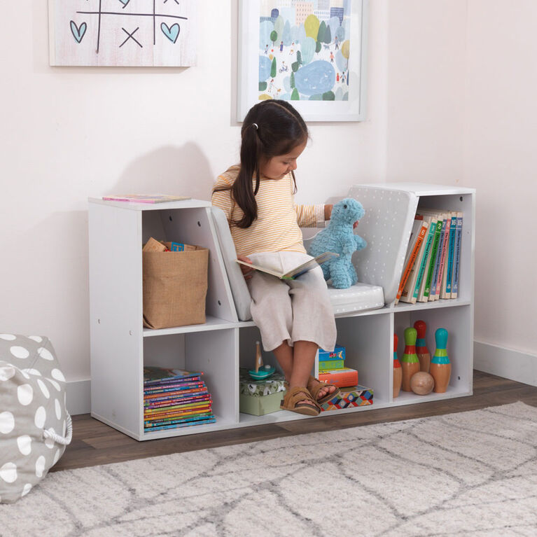 Bookcase with Reading Nook - White