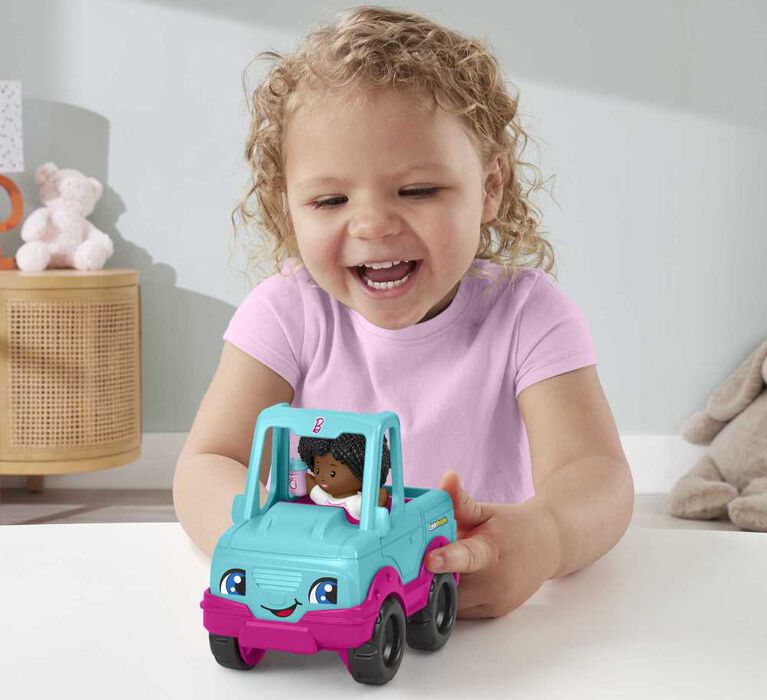 Fisher-Price Little People Barbie Toy Pick Up Truck and Figure, Toddler and Preschool Toy