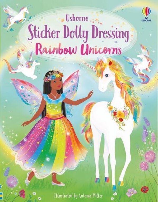 Sticker Dolly Dressing Rainbow Unicorns - English Edition