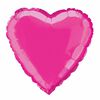Solid Heart Foil Balloon 18" Hot Pink