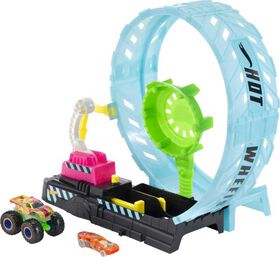 Hot Wheels Monster Trucks Arena Smashers Glow-In-The-Dark Gunkster Playset  & 1 Glow-In-The-Dark Toy Truck 