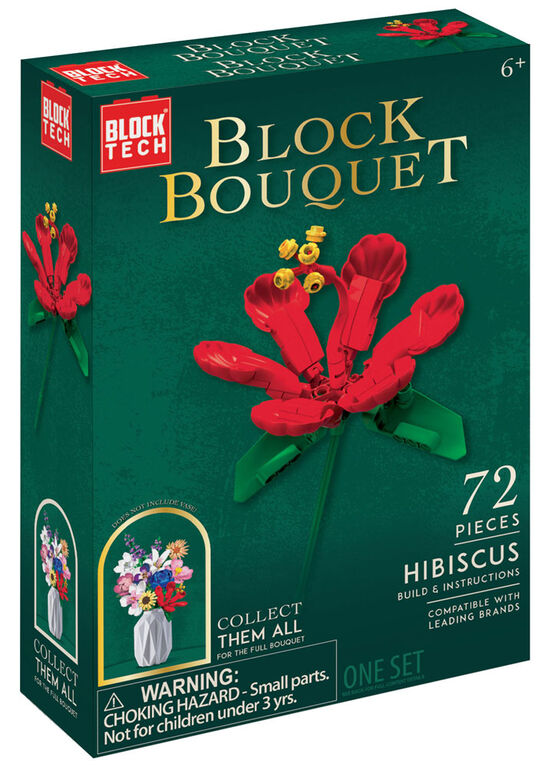 Hibiscus Block Bouquet