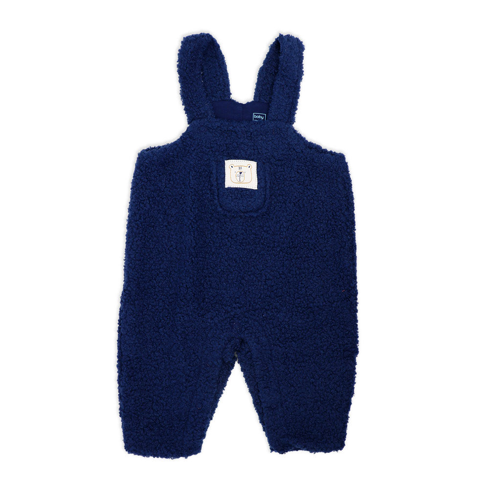 Baby Mode 3 Piece Sherpa Jumper Set: Navy Bear